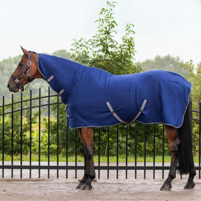 QHP Fleecdeken Basic Met Hals