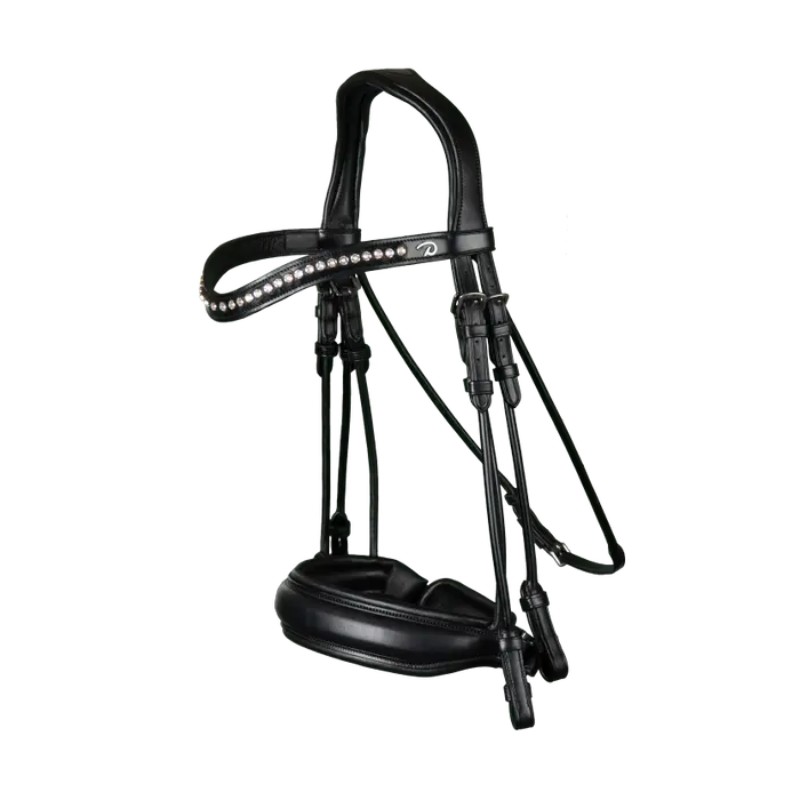 Dy'on Hoofdstel Stang & Trens Met Swarovski Frontriem Dressage Collectie
