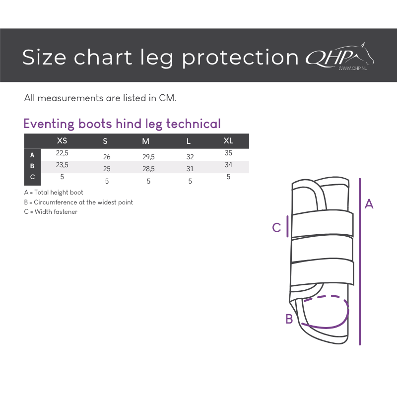 QHP Technical Eventing Boots Achter